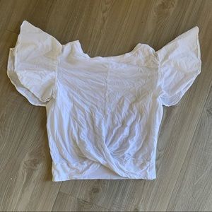 Flutter Sleeve Crop Top